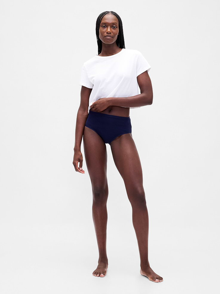 Image number 4 showing, Organic Stretch Cotton High Rise Bikini