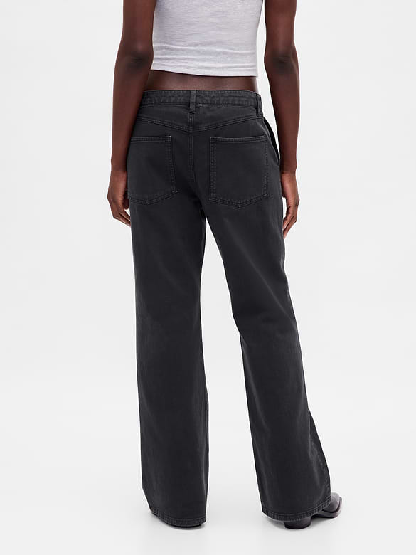 Low Rise Relaxed Flare Khakis
