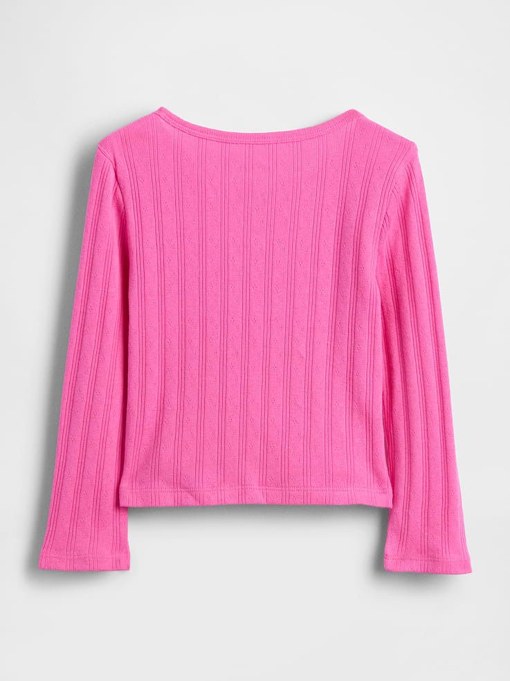 Image number 2 showing, Baby & Toddler Pointelle Bow Top
