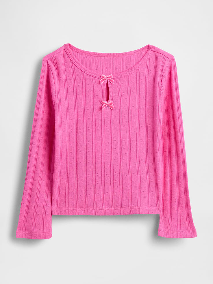 Image number 1 showing, Baby & Toddler Pointelle Bow Top