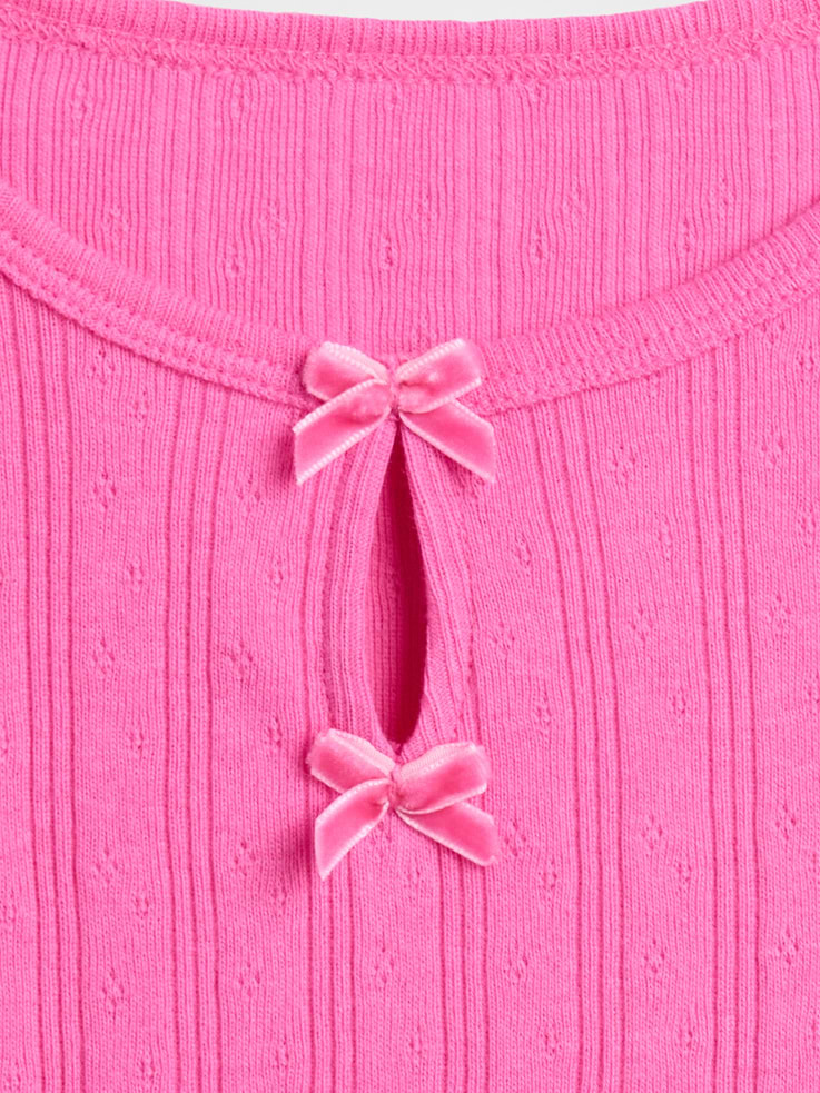 Image number 3 showing, Baby & Toddler Pointelle Bow Top