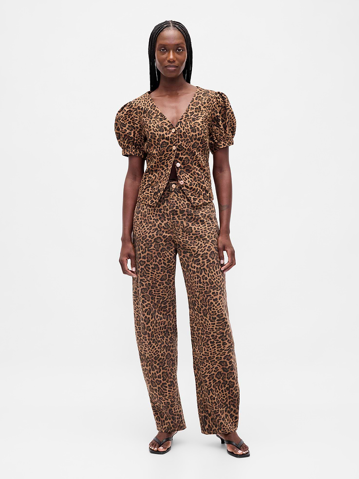 Image number 1 showing, High Rise Barrel Jeans