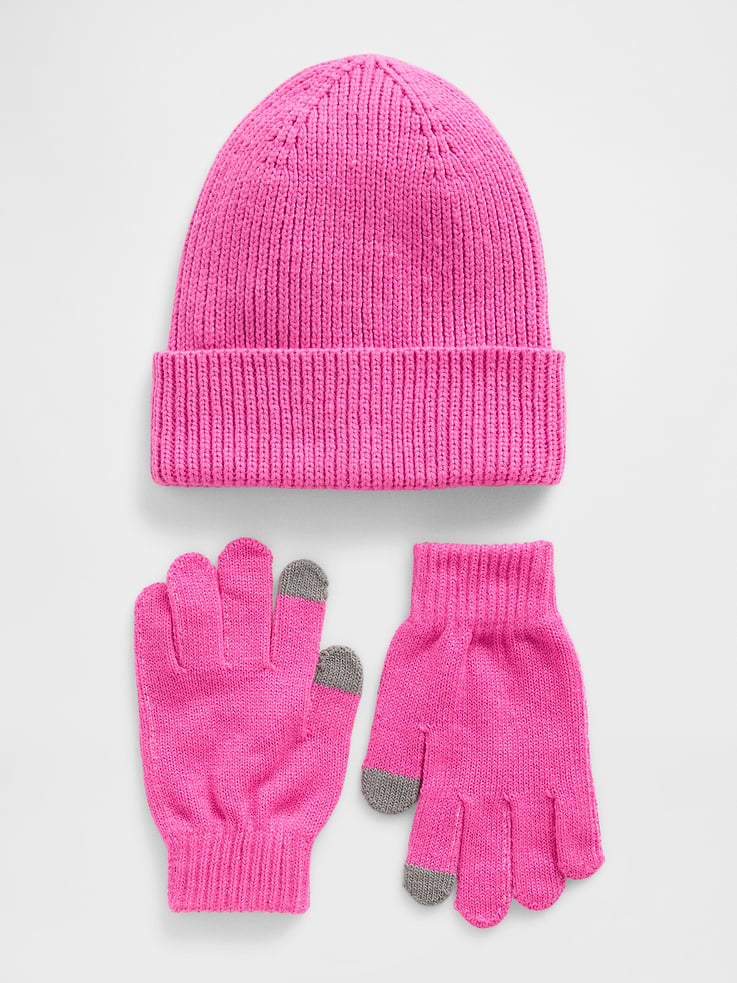Image number 1 showing, Kids Beanie & Gloves Set