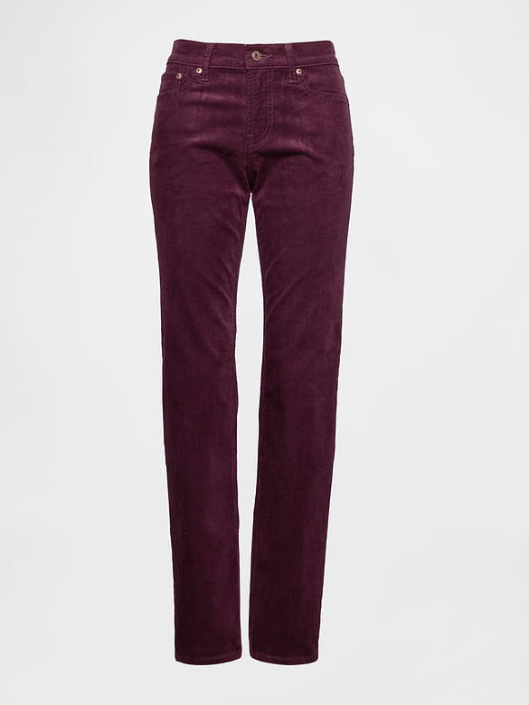 Low Rise Corduroy '90s Slim Straight Pants