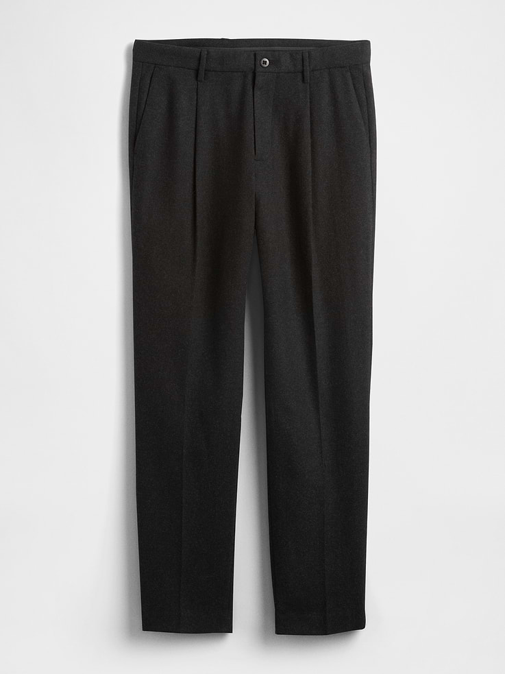 Image number 6 showing, Wool-Blend Relaxed Straight Trousers