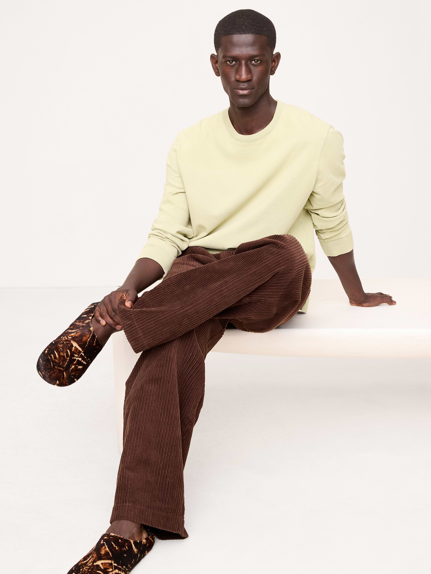 Image number 1 showing, Sueded Cotton Long-Sleeve T-Shirt
