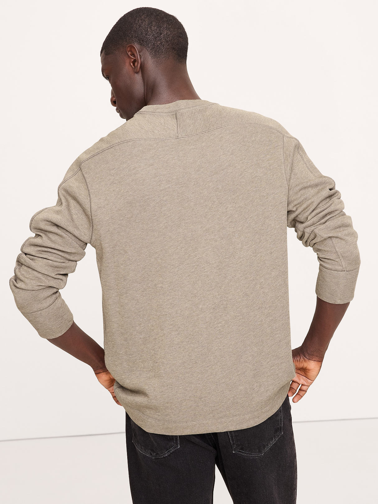 CLUBHAUS × TANGRAM DOUBLE KNIT CREW Slub Double-Knit Crew-Neck T-Shirt | Banana Republic