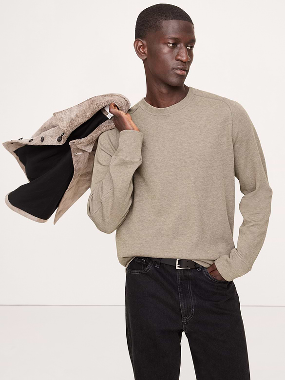 Slub Double-Knit Crew-Neck T-Shirt