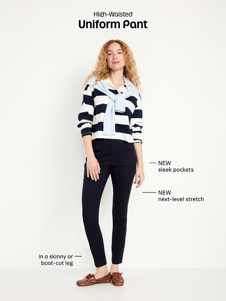 Image number 5 showing, High-Waisted Uniform Boot-Cut Pants