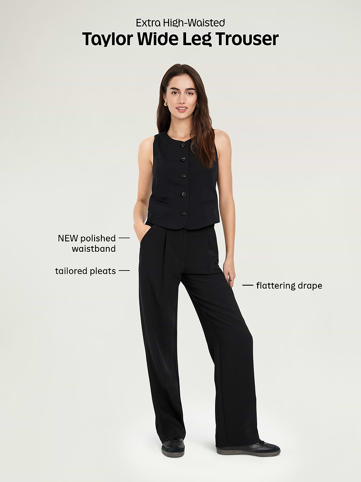 Image number 6 showing, Extra High-Waisted Taylor Wide-Leg Trouser Pants