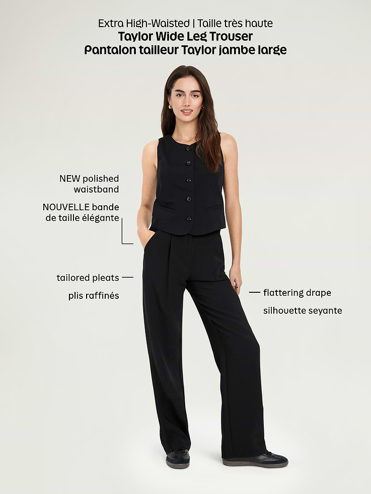Image number 6 showing, Extra High-Waisted Taylor Wide-Leg Trouser Pants