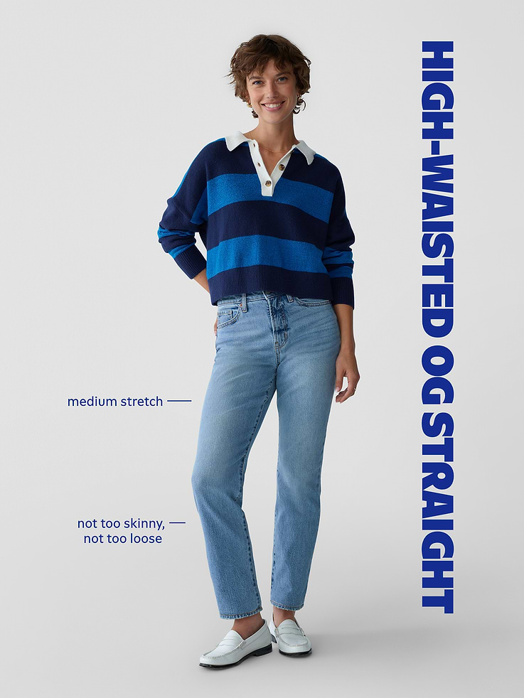Image number 6 showing, High-Waisted OG Straight Cut-Off Ankle Jeans