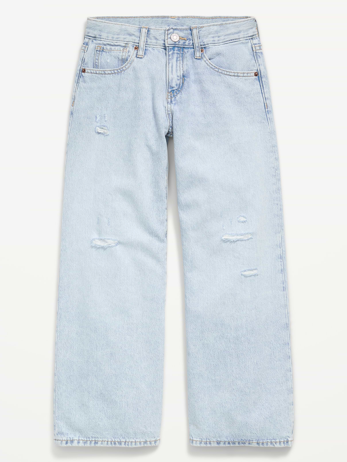Image number 4 showing, Mid-Rise Super Baggy Wide-Leg Jeans for Girls