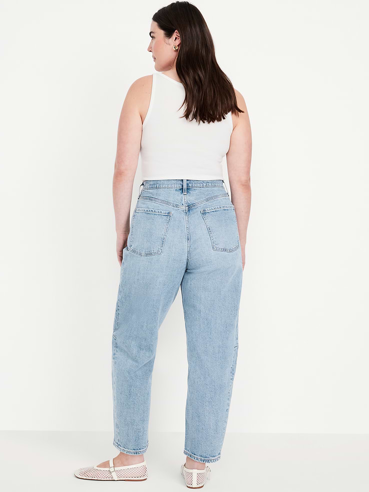 Image number 8 showing, High-Waisted Barrel Ankle Jeans