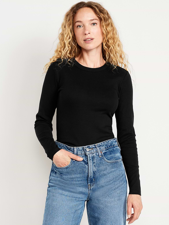 Snug Long-Sleeve Crew-Neck T-Shirt