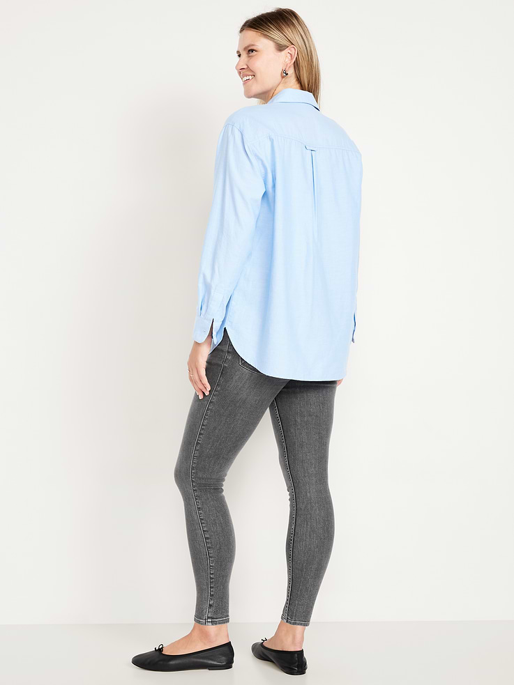 Image number 2 showing, Maternity Rollover-Panel 360° Stretch Super-Skinny Jeans