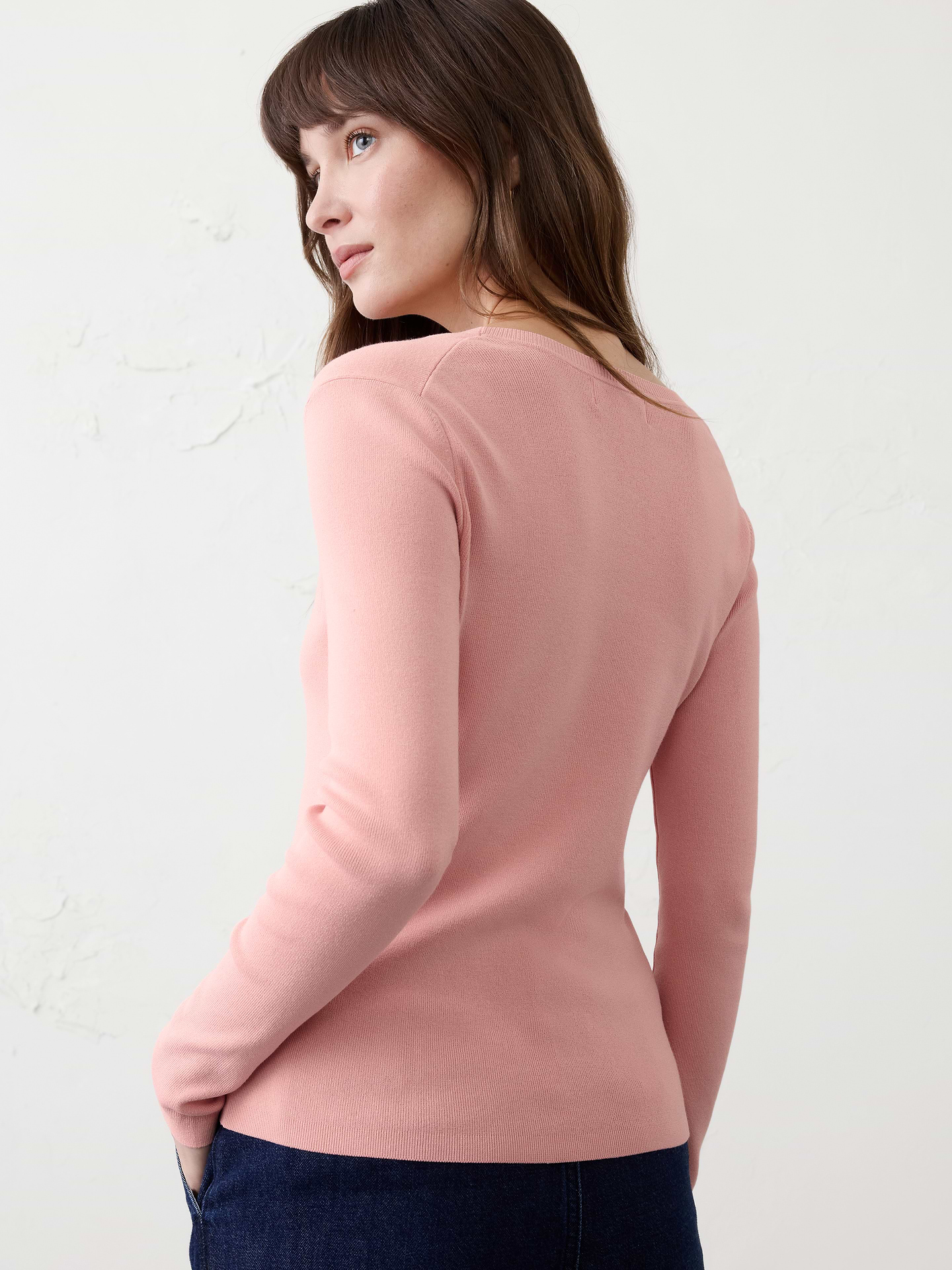 Image number 2 showing, Seamed V-Neck Sweater