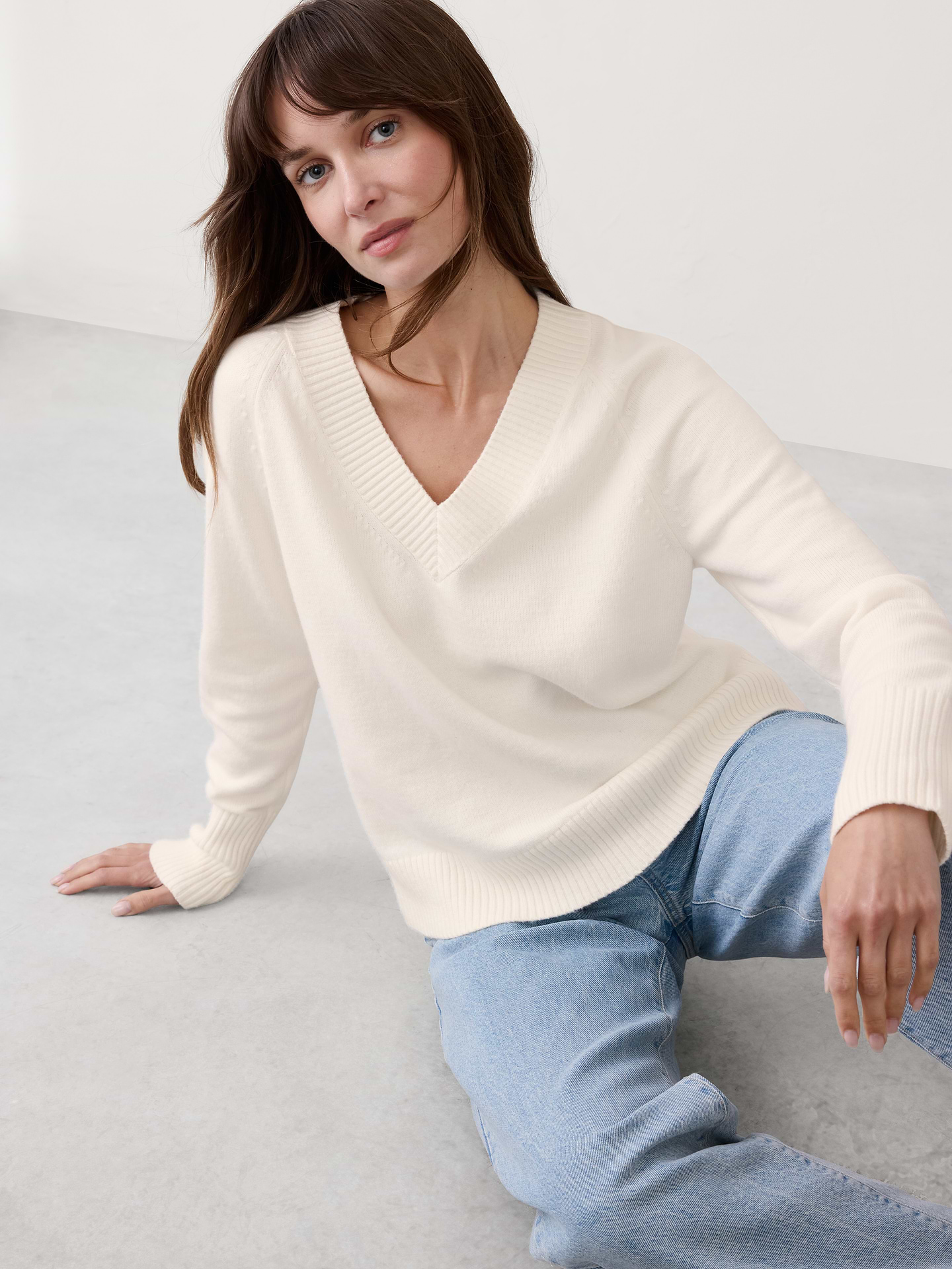 Image number 1 showing, Perfectly Soft V-Neck Sweater