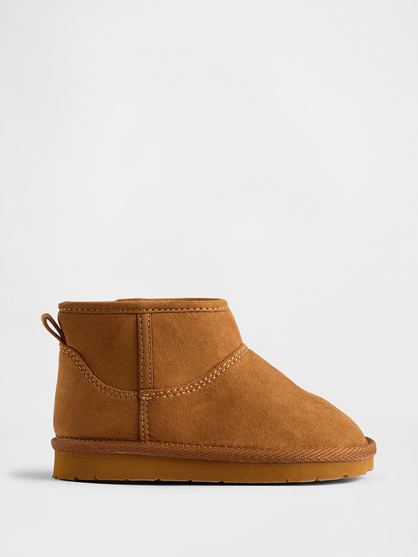 Bottes en suède végane doublées de sherpa pour Tout-petit