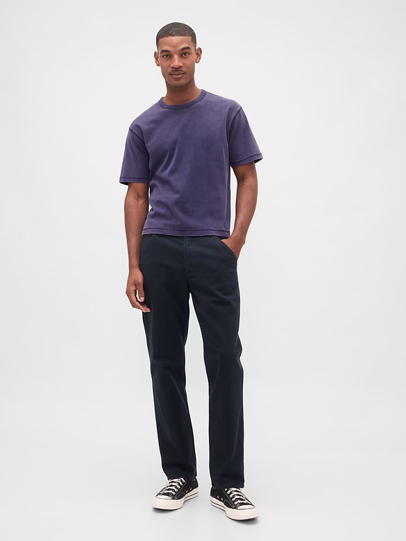 Relaxed Straight Utility Khakis