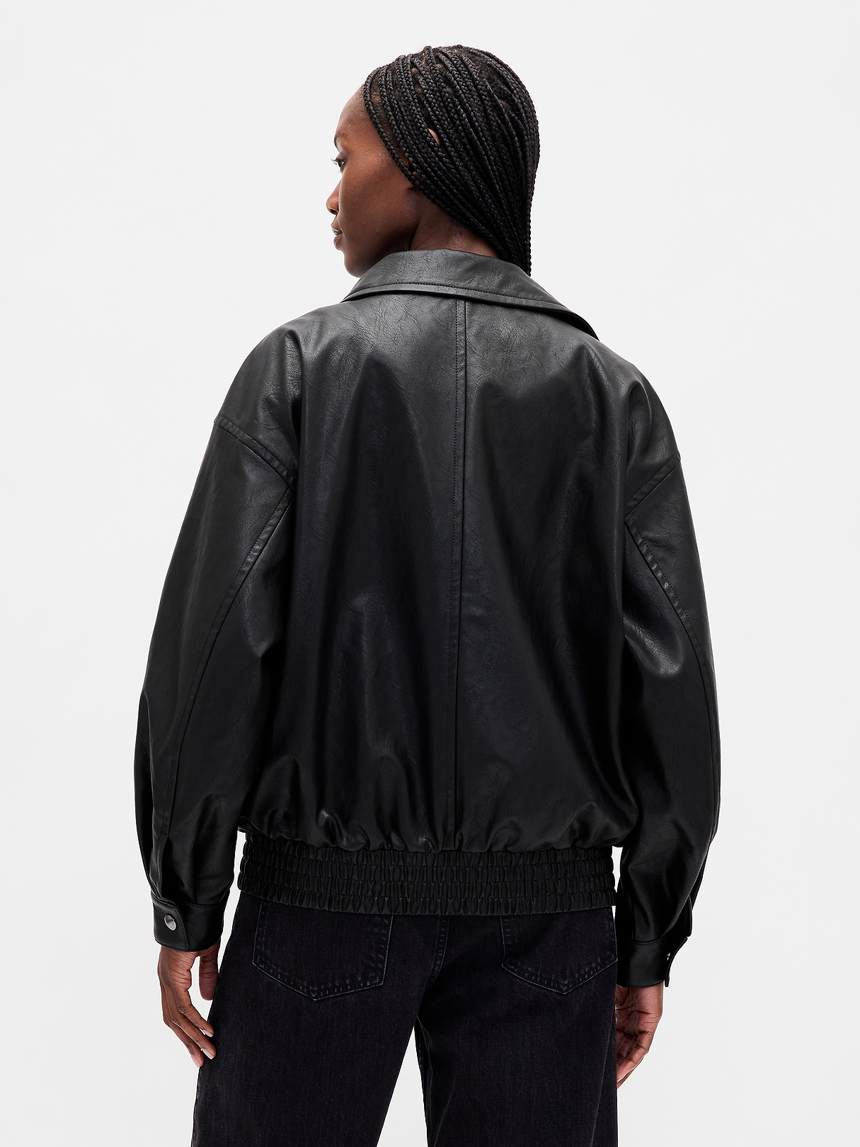 Oversized Vegan Leather Jacket | Gap