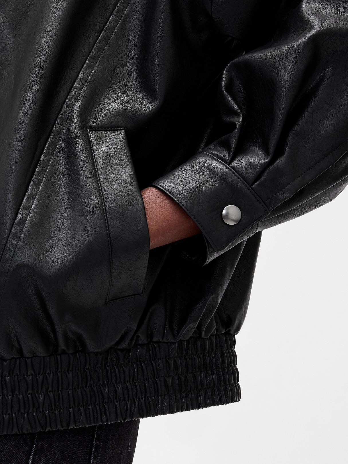 Oversized Vegan Leather Jacket | Gap