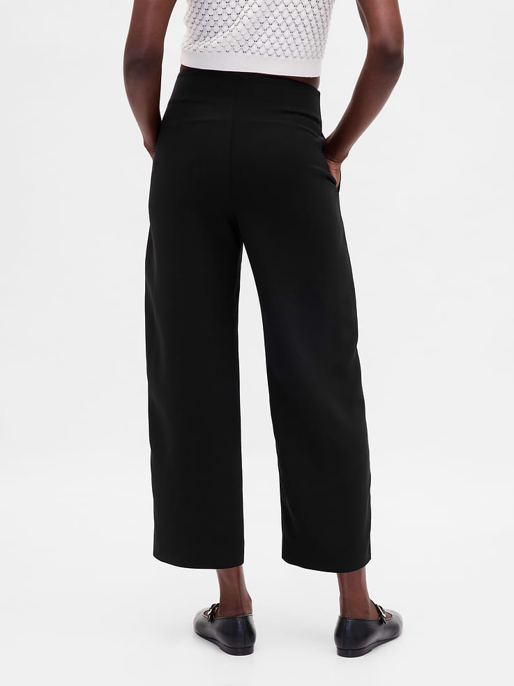Image number 4 showing, High Rise Twill Straight Ankle Pants
