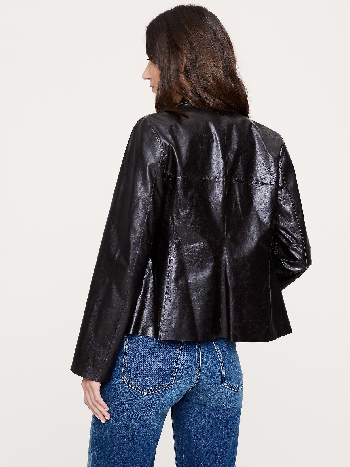 90S Leather Blazer | Banana Republic