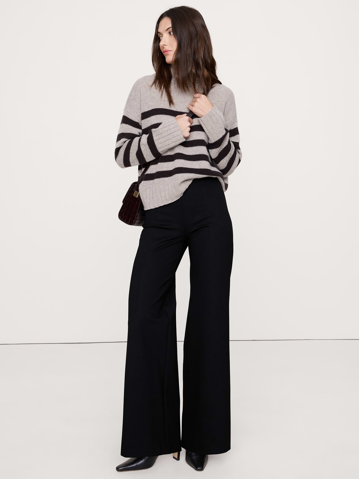 Image number 1 showing, High-Rise Wide-Leg Everywhere Ponte Pull-On Pant