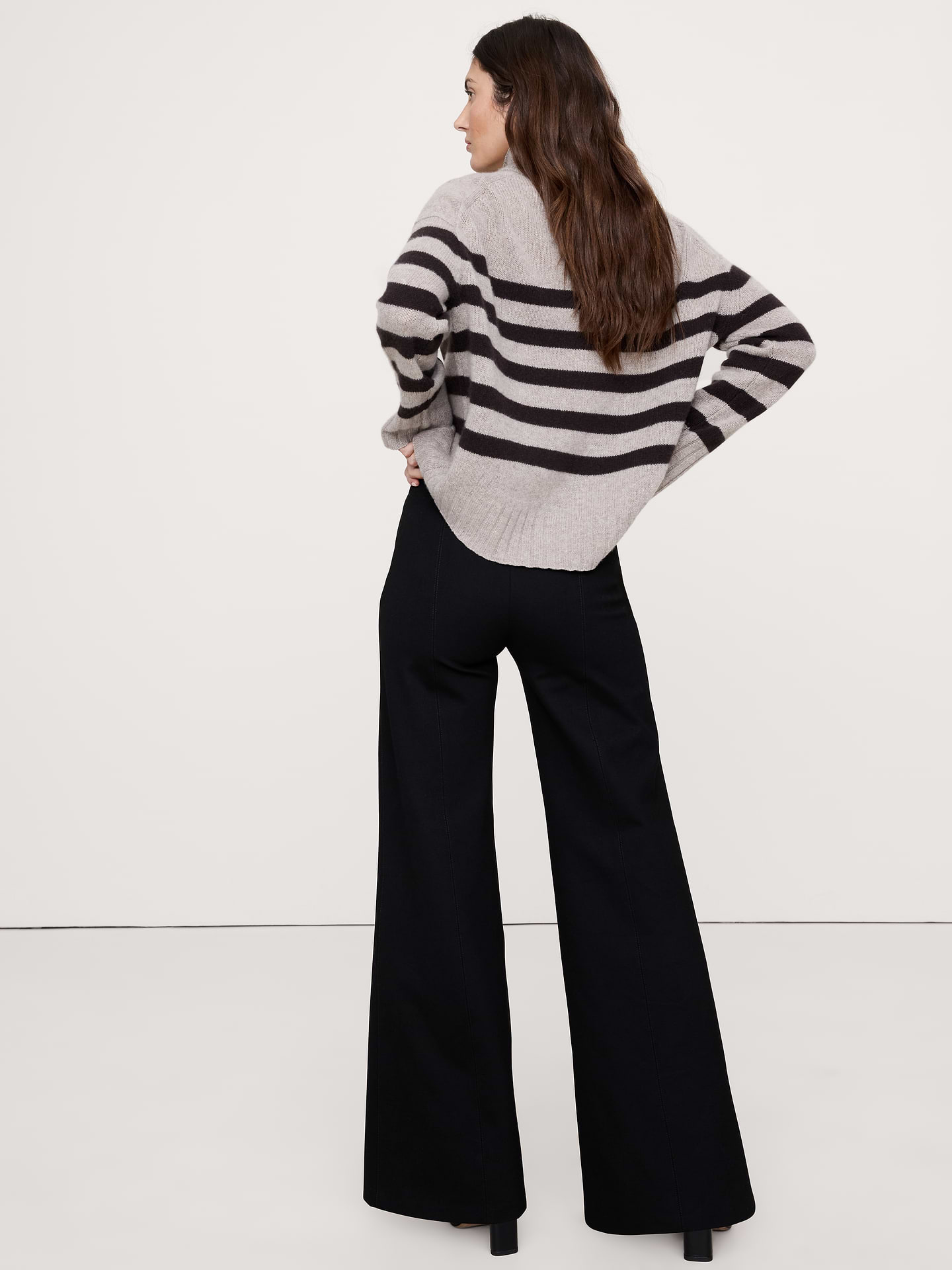 Image number 3 showing, High-Rise Wide-Leg Everywhere Ponte Pull-On Pant