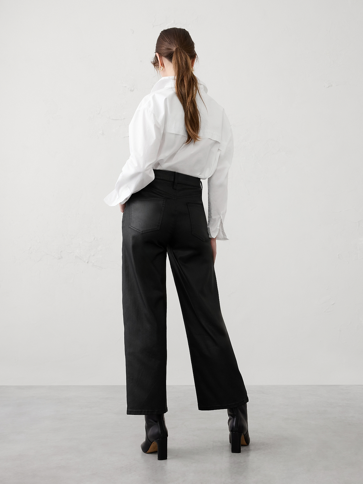 Straight High-Rise Coated Jean | Banana Republic Factory