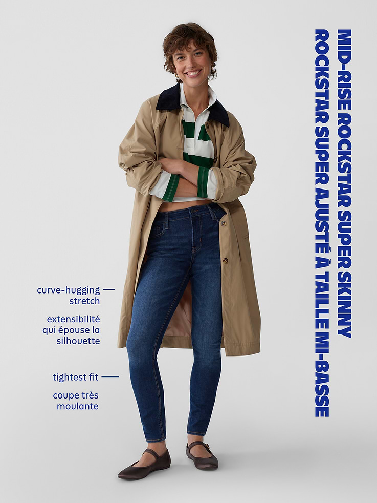 Image number 10 showing, Extra High-Waisted Rockstar 360° Stretch Super-Skinny Jeans