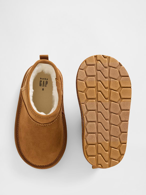 Bottes en suède végane doublées de sherpa pour Tout-petit
