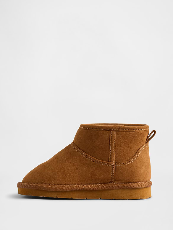 Bottes en suède végane doublées de sherpa pour Tout-petit