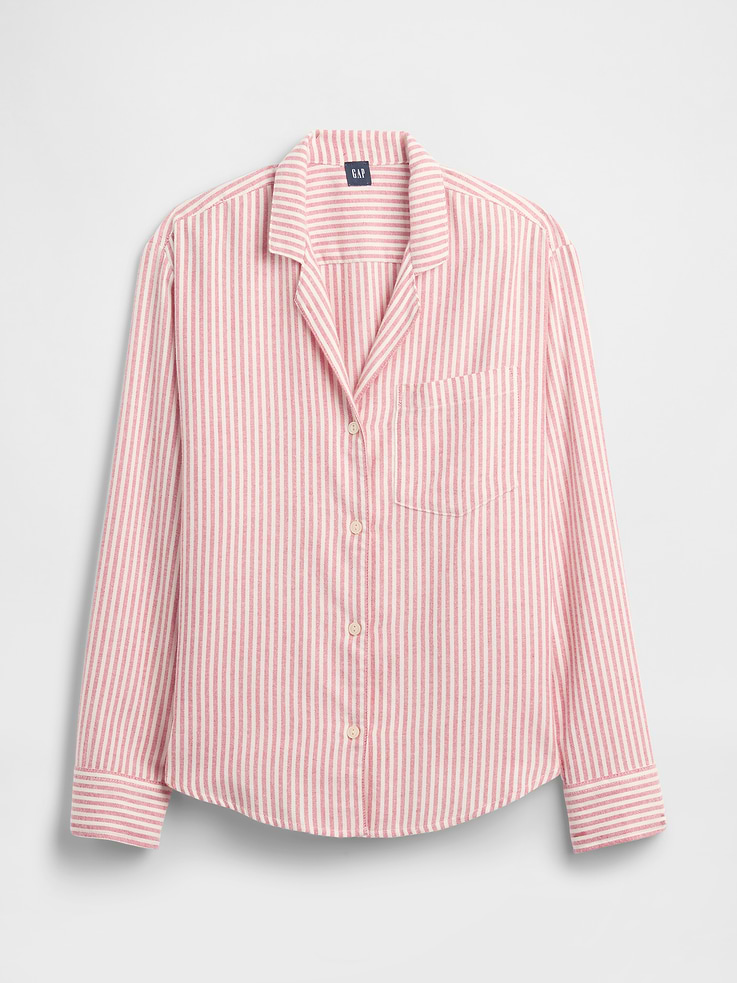 Image 4 of 4, Relaxed Flannel Sleep Shirt