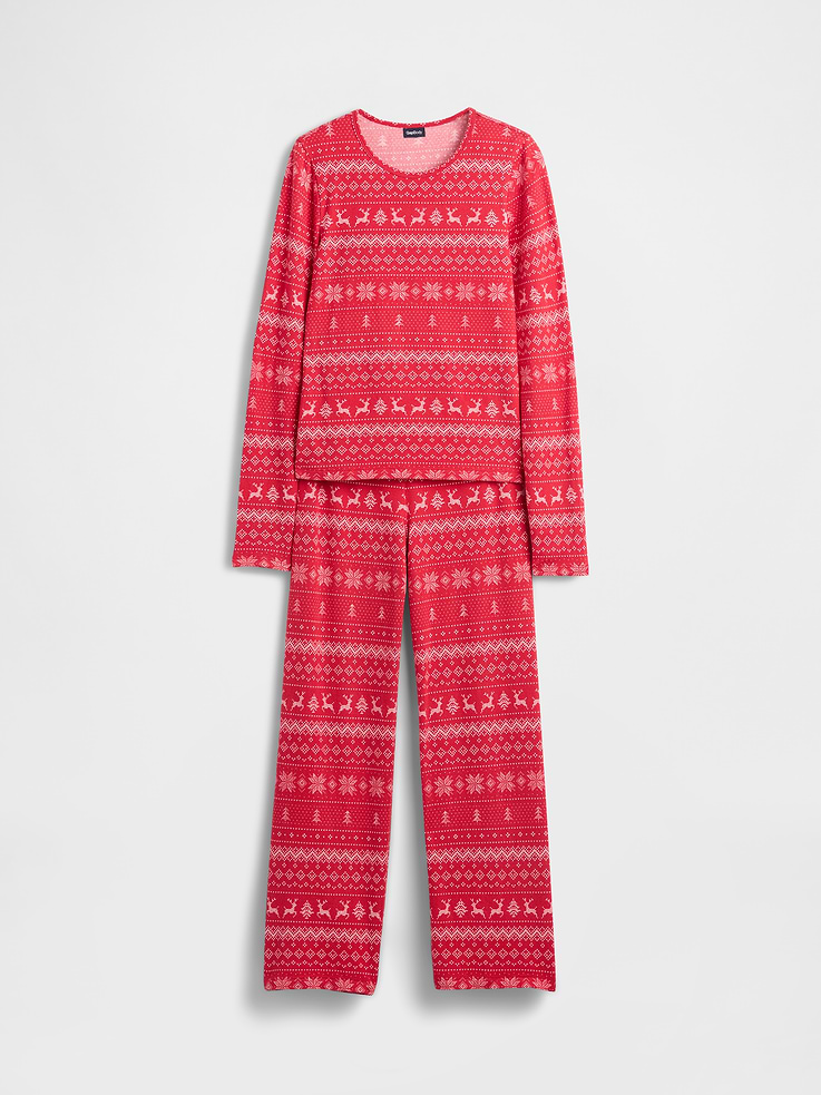 L'image numéro 6 présente Pyjama à motif jacquard