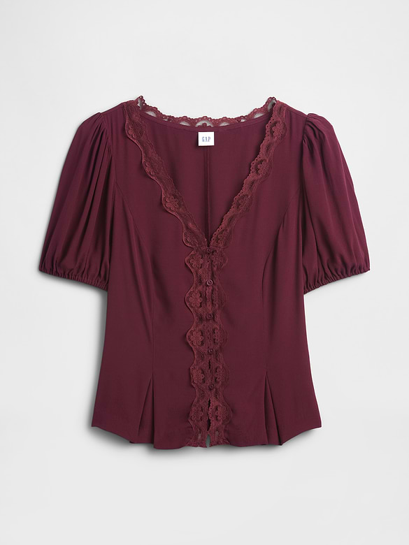 Crepe V-Neck Top
