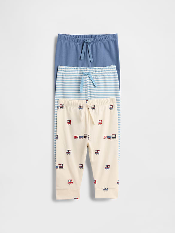 Baby First Favorites Organic Cotton Pull-On Pants (3-Pack)