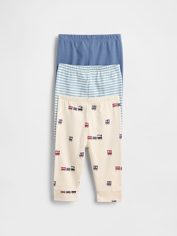 Baby First Favorites Organic Cotton Pull-On Pants (3-Pack)