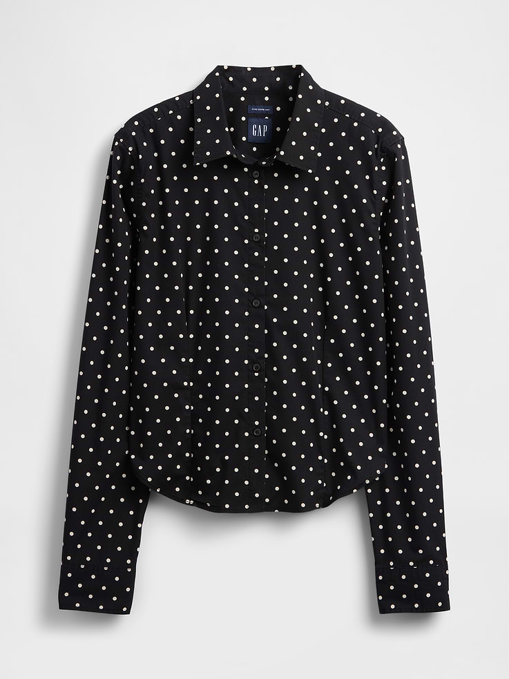 Image number 4 showing, Organic Cotton Fitted Crop Shirt