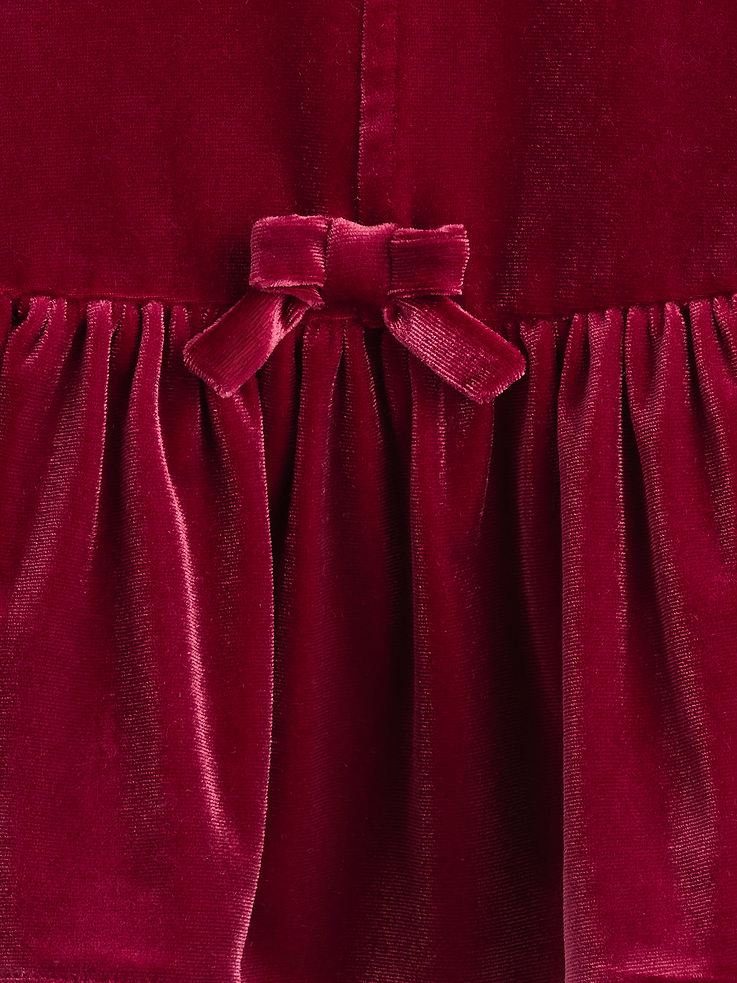 Image 4 of 4, Baby & Toddler Velour Bow Top