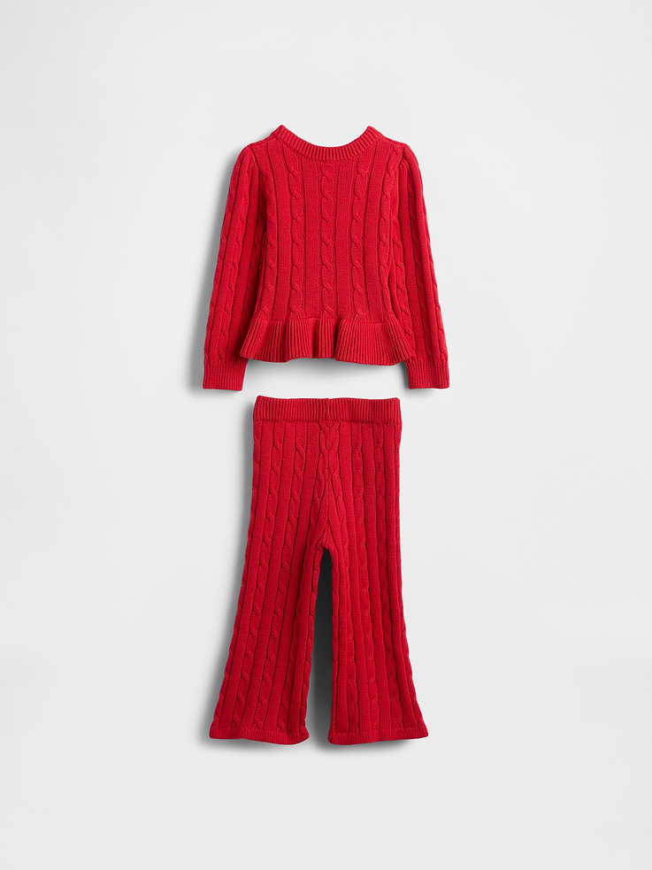 Image number 3 showing, Baby & Toddler Cable-Knit Sweater Set