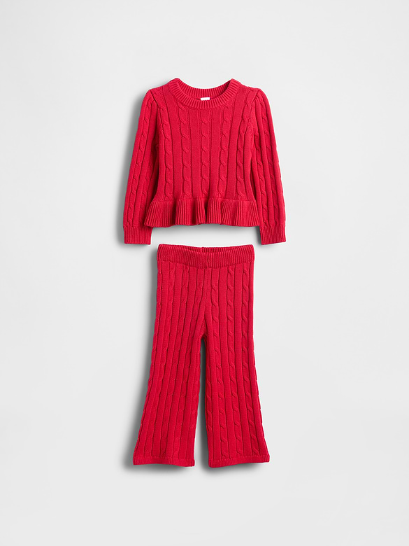 Baby & Toddler Cable-Knit Sweater Set