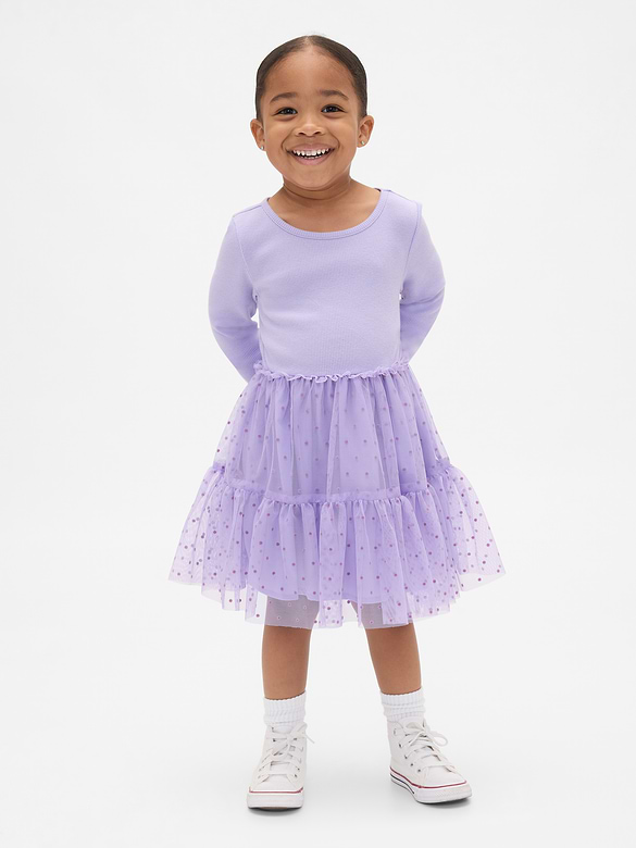 Baby & Toddler Tulle Mixed Media Dress
