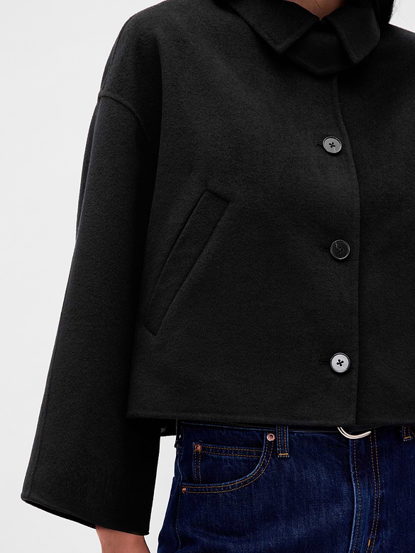 Wool-Blend Swing Jacket
