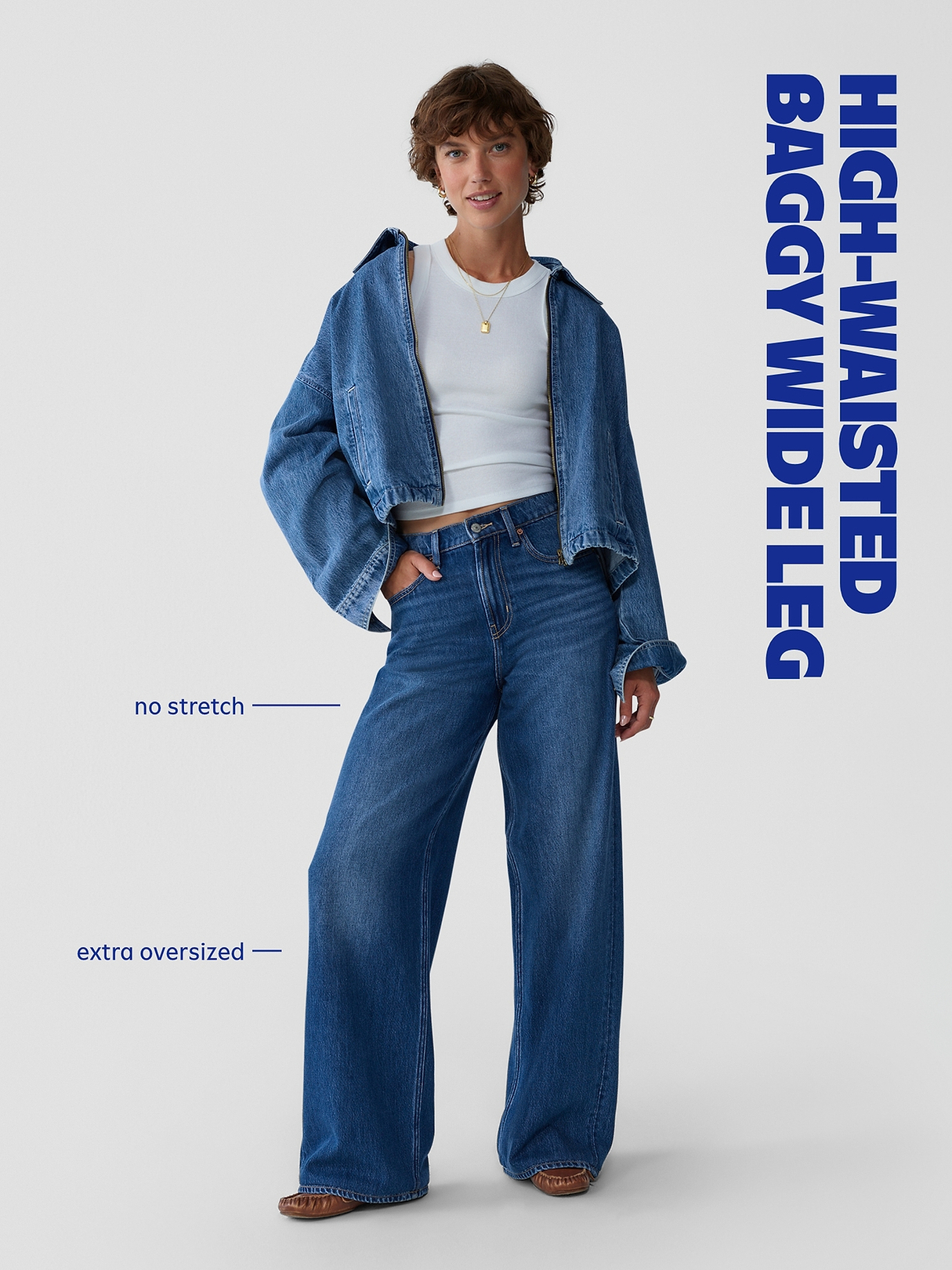 パンツ old navy big baggy High-Waisted Baggy Wide-Leg Jeans | Old Navy