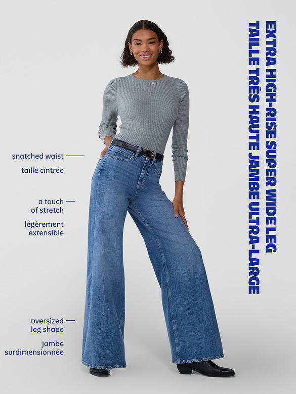 Image number 6 showing, Extra High-Waisted Super Wide-Leg Jeans