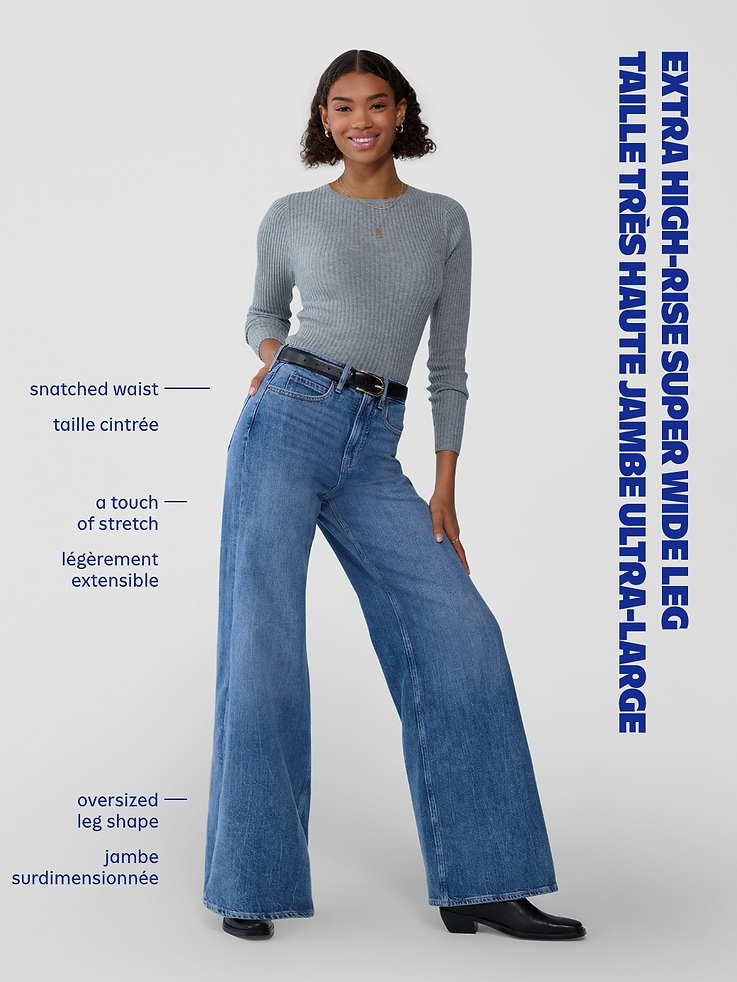 Image number 6 showing, Extra High-Waisted Super Wide-Leg Jeans