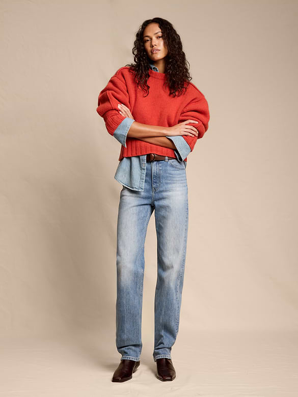 High-Rise 90S Straight Jean