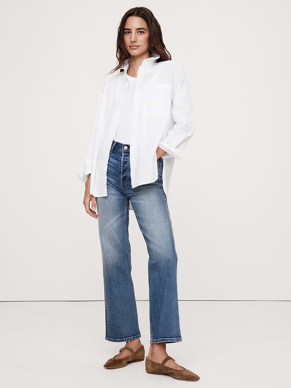 The Oversized Shirt in Cotton Poplin